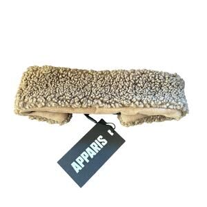 Evereve Apparis NWT Eleni Shearling Headband in Taupe - One Size